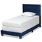 Baxton Studio Tamira Modern and Contemporary Glam Navy Blue Velvet Fabric Twin Size Panel Bed 183-11274-Zoro - alternate 1